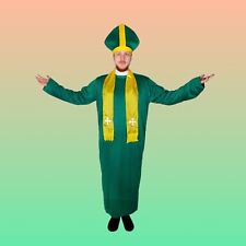 Halloween Irish Priest Green Costume with the Hat