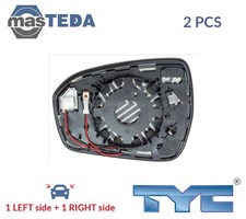 310-0251-1 REAR VIEW MIRROR GLASS PAIR LHD ONLY TYC 2PCS NEW OE REPLACEMENT