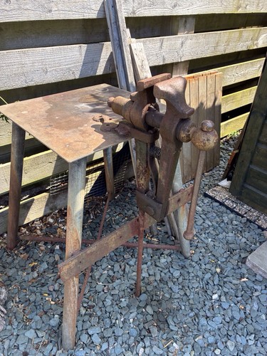Vintage blacksmith leg - blacksmith, on