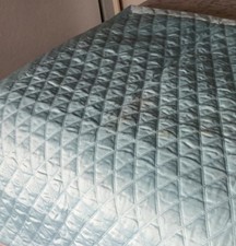 M&S duck egg quilted Bed Throw