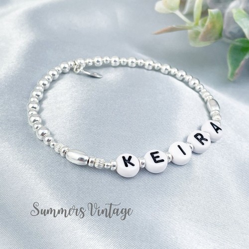 Sterling silver name bracelet - sterling,
