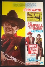 John Wayne in TRUE GRIT- First Screening Finnish Cinema-Lobby Poster, 1969