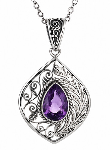 Vintage amethyst teardrop - vintage,