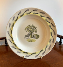 VERY NICE ERIC RAVILIOUS FOR WEDGWOOD LARGE GARDEN PATTERN SOUP BOWL PLATE 3