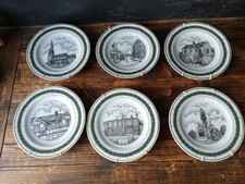 6x CLAY CROSS THE CANTERBURY COLLECTION CLAY CROSS DERBYSHIRE  PLATES