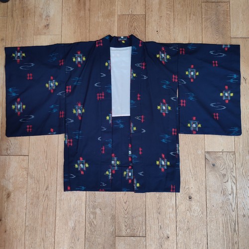 Vintage navy ikat - navy, woven