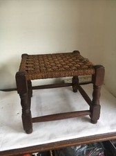 Old Vintage Woven Sea grass Stool 