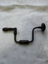 Vintage Hand Brace Drill – Ratchet, Wood Handles, Working – Antique Tool