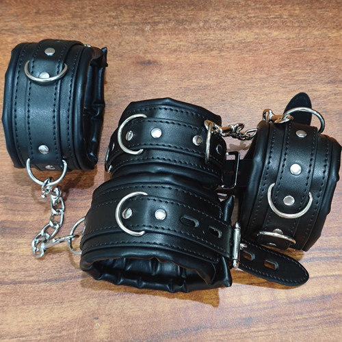 Leather handcuffs ankle - handcuffs,