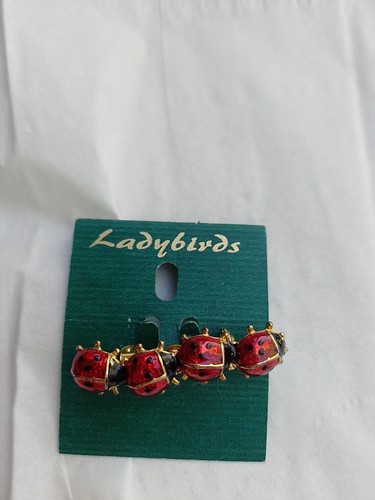 Vintage enamelled ladybird - enamelled,