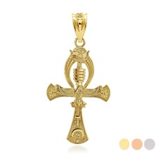 Gold 3D Egyptian Ankh Cross