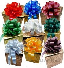 50mm Large Bow Plain Ribbon 20 Pull Bows Wedding Party Decor Gift Wrapping UK