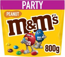 M&M's Peanut Chocolate Party Bulk Bag, Halloween Chocolate Gift, 800 g