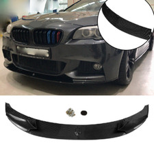 Front Bumper Spoiler Lip For 2011-2016 BMW F10 5 Series M Sport Carbon Style