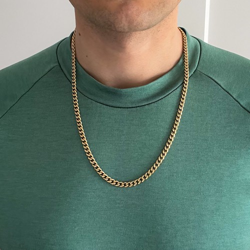 5mm gold plated cuban - 5mm,