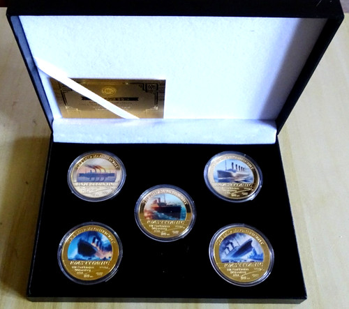 Titanic coin 24ct gold - 5,