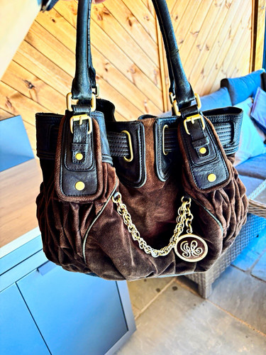 Brown black velour - black, vintage