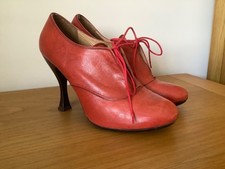 Stunning Pied a Terre shoes - Red/Orange - With Black Heels -  Size UK 6, EUR 39