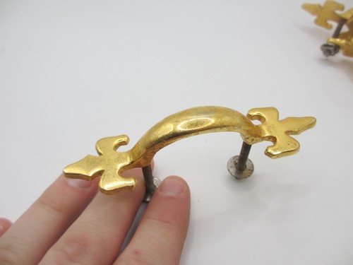 Vintage brass handle cupboard - vintage,