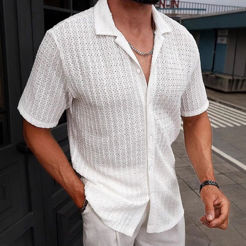 Men casual mesh shirt - casual, t-shirt