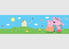 Peppa Pig classic self-adhesive children's bedroom wallpaper border pink