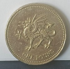 2000 UK Welsh Dragon £1 One