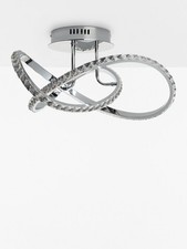 John Lewis Zephyr LED Crystal Semi Flush Ceiling Light (Marks/Fingerprints]