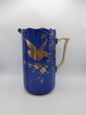 Antique Cobalt Blue Gilt Bird