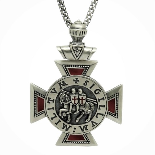 Knights templar silver cross - knights,