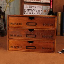 Wood Storage 3Drawer Draw