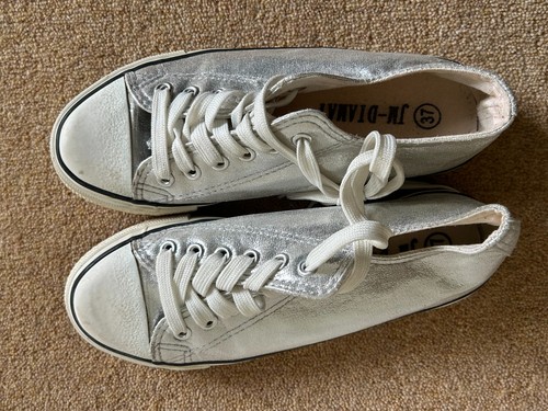 Silver plimsolls diamat - silver,