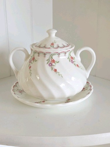 Wedgwood pink white garland - &,
