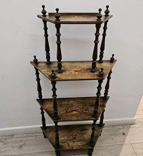 Victorian walnut inlaid four - victorian,