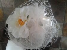 Unique Ivory Rose Fascinator
