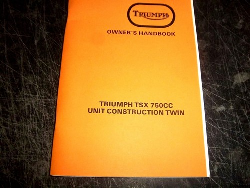 Triumph tsx owners handbook - triumph,