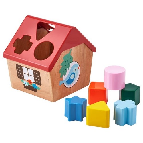 Shape sorter toy wooden colour - shape,