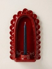 Red clay Wall Candle Holder