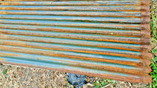 Architectual Salvage Corrugated Metal Panels. Roof. Walls 8ft Unused. Distressed