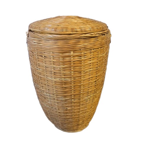 Vintage woven wicker laundry - wicker,
