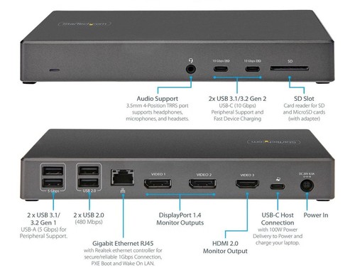 Startech type usb dock - type-c,