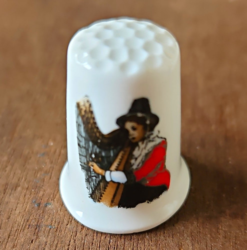 Bone china sewing - sewing, thimble