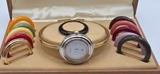 Gucci 1100L  Lady's Watch with Twelve Interchangeable Bezels in Gucci Box.