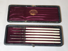 1870's S. Maw Son Thompson 6-Scalpel Surgical Set, Case Antique Medical Tools