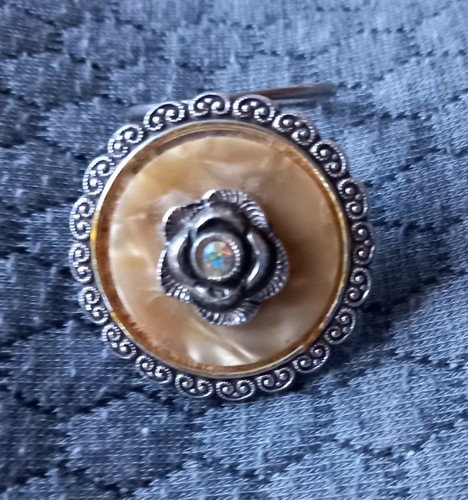 Ornate vintage scarf clip - vintage,