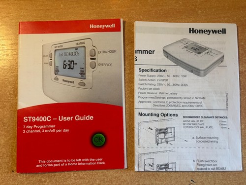 Honeywell st9400c programmer - honeywell,