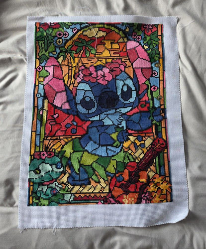 Disney stitch finished cross - disney,