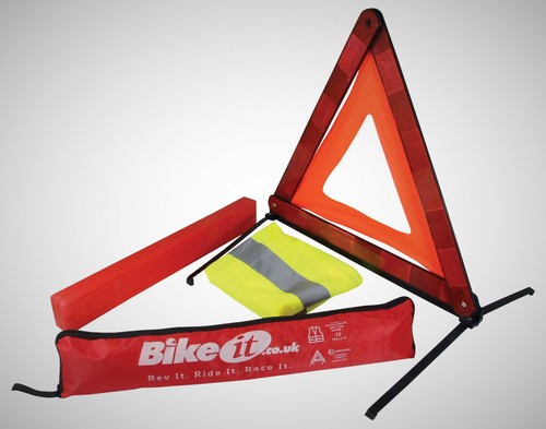 Motorcycle emergency road - emergency, side