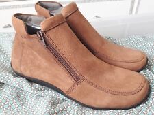 Ladies leather brown ankle boots Marks and Spencer footglove UK 5