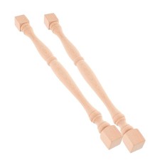 2 Pcs Solid Wood Fence Posts