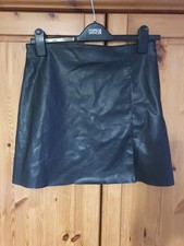 Women's Black  Faux Leather Skirt Size 10